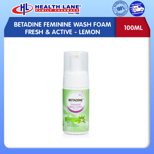 BETADINE FEMININE SABUN BERBUIH FRESH & ACTIVE- LEMON (100ML)